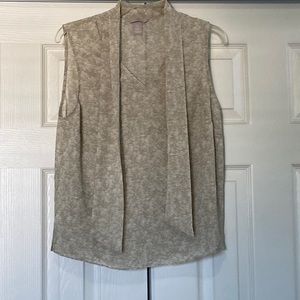 H&M Sleeveless Blouse with Tie Accent NWOT